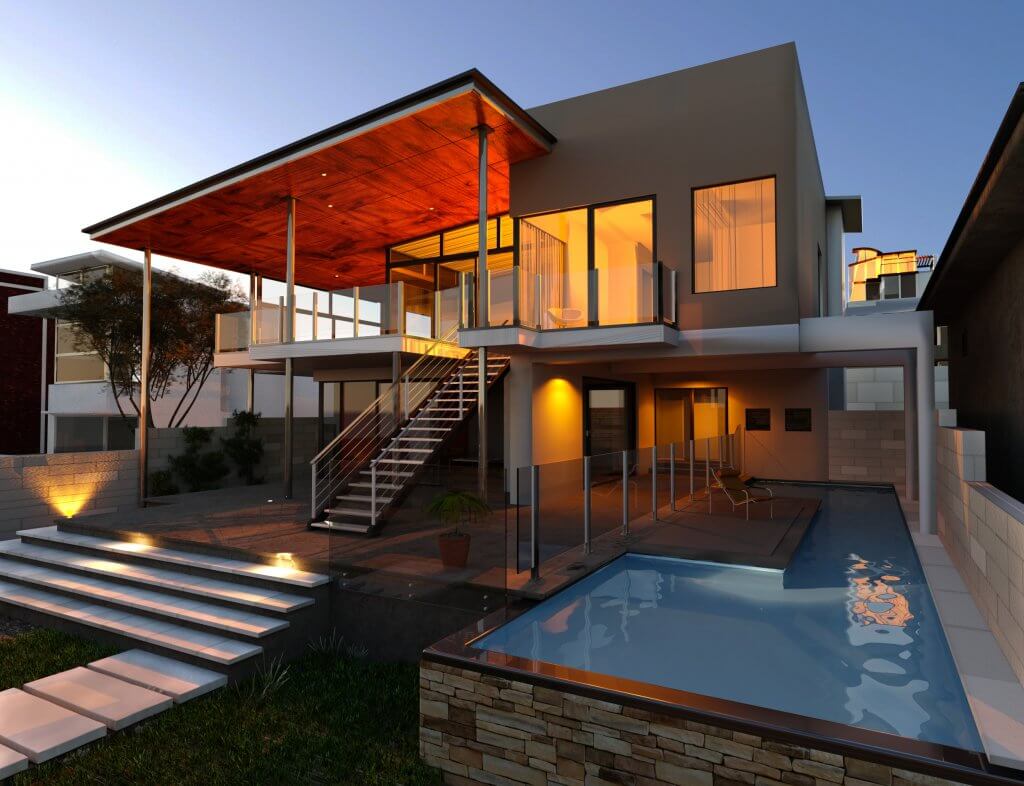 ARC+ Infinite Render House with swimming pool