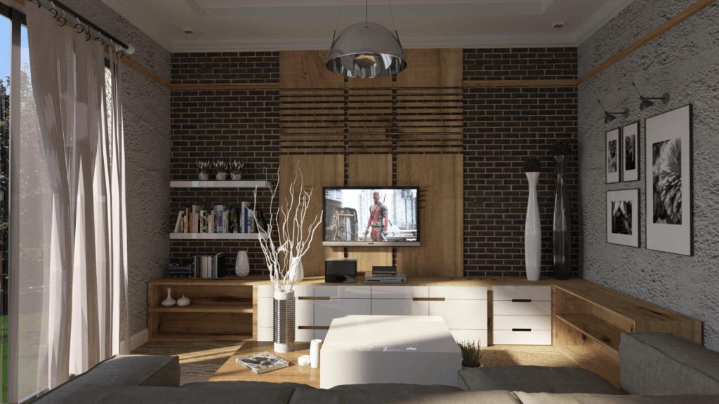 Unicorn Render Living room Brightnes 25